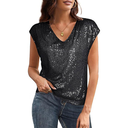 Variant image for Damen-Party-Weste, V-Ausschnitt, Pailletten, Polyester-16