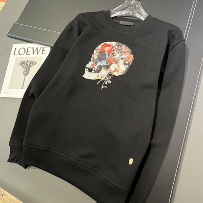Herrenpullover aus Plüsch, Loose Fit, 100% Baumwolle, Rundhals-2