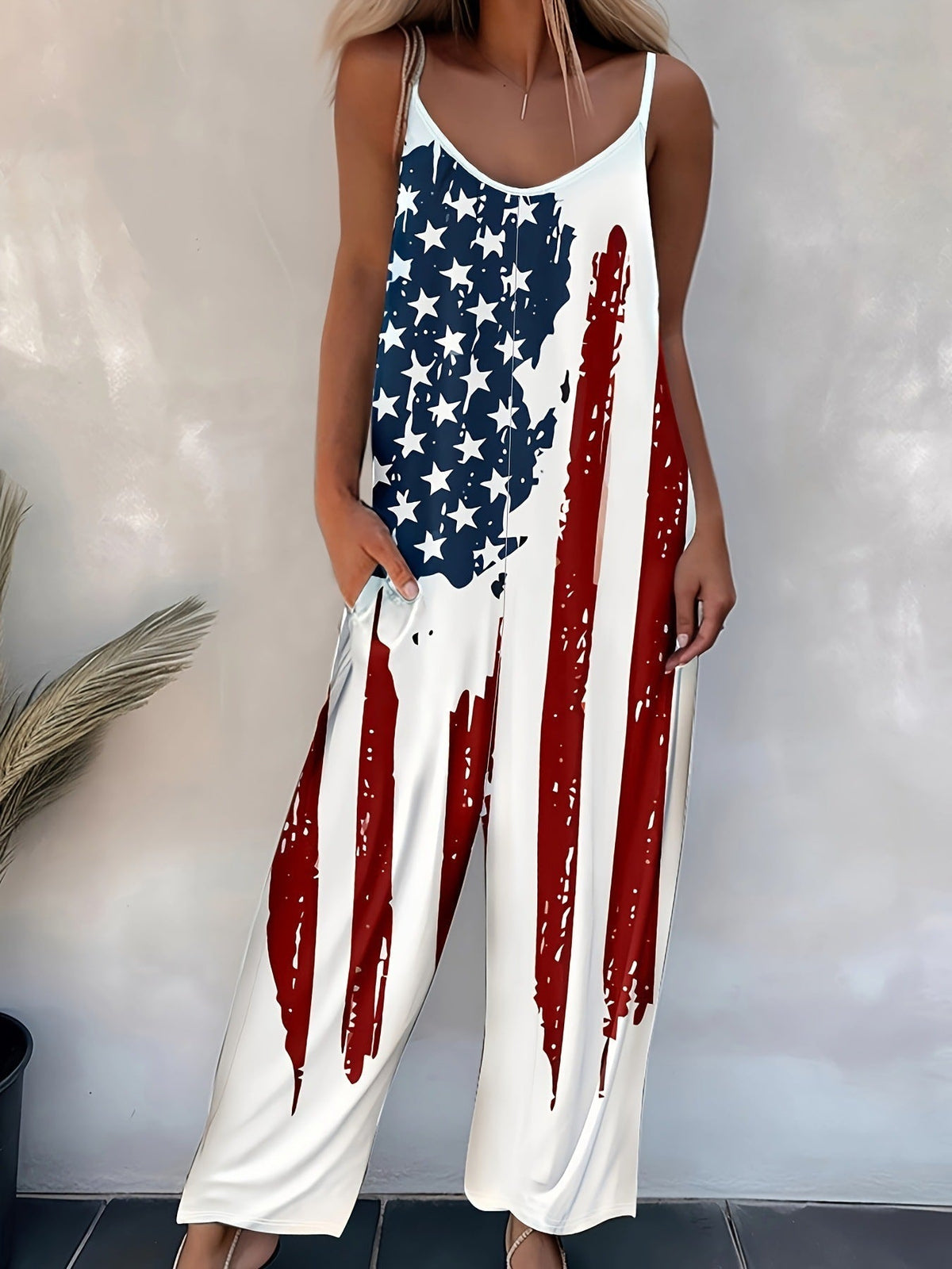 Verstellbare Stützhosen für Damen aus bedrucktem Polyester – lang und bequem für entspannte Tage 1