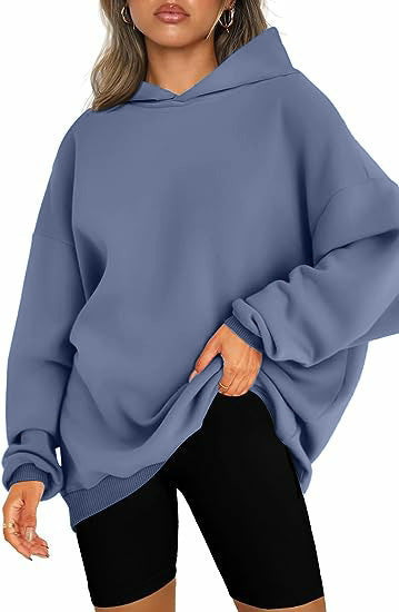 Oversize-Damen-Fleecejacke aus weichem Polyester mit Kapuze – trendiges Patchwork-Design und langärmeliger Komfort 19