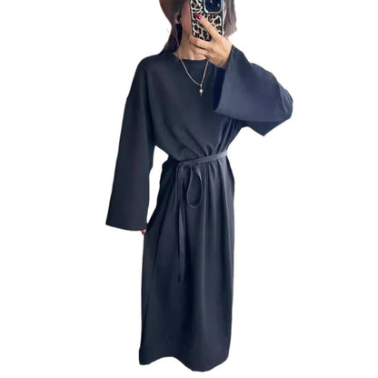 Damen-Maxikleid, Lockeres Drapiertes Polyester, für Fest-6