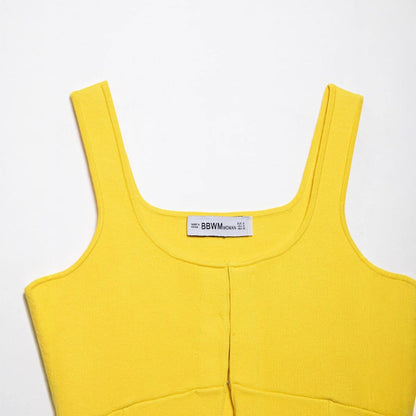 Damen Ärmelloses Top mit beschnittenem Design Weicher Stretch Material 3