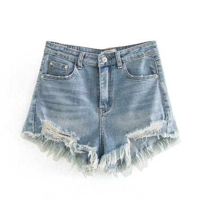 Damen-Denim-Shorts, lässiges Design, hochwertiger Denim 3