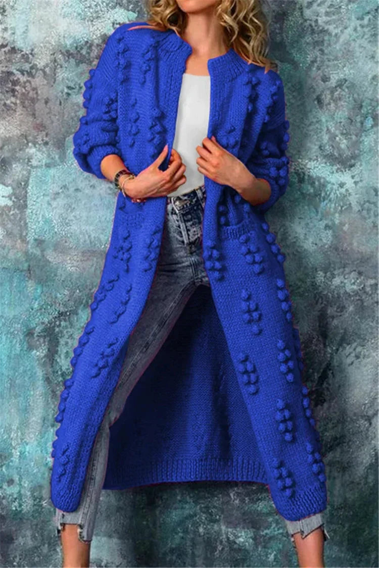 Variant image for Damen-Mantel, lang, gestrickt, weich, elegant, komfortabel-19