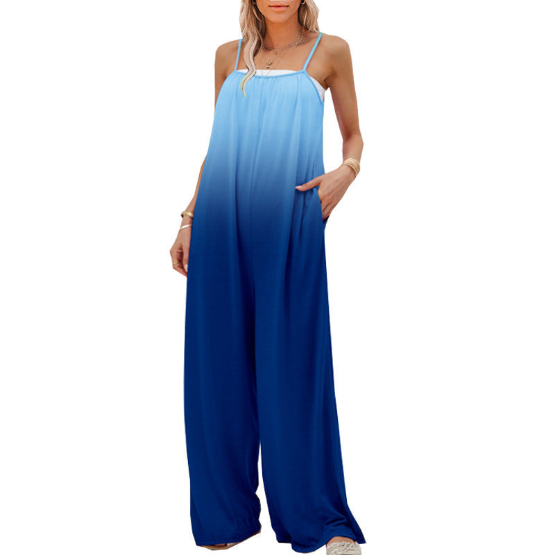 Variant image for Damen-Freizeithose, hohe Taille, lockere Passform, elastisch, Faser, Ombré, Design-19
