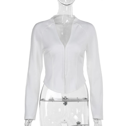 Langer Wintermantel Damen Tailliert Elastisches Material-1
