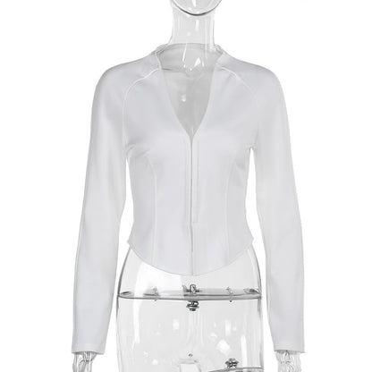 Variant image for Langer Wintermantel Damen Tailliert Elastisches Material-1