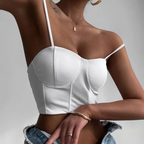 Damen-Bustier-Top aus Stretchstoff mit verstellbaren Trägern – modernes Design für Alltag und Fest 1
