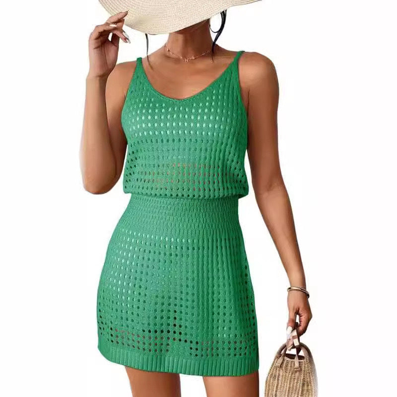 Variant image for Damen-Kleid, kurz, ärmellos, gestricktes Polyester, mit Rundhalsausschnitt-17