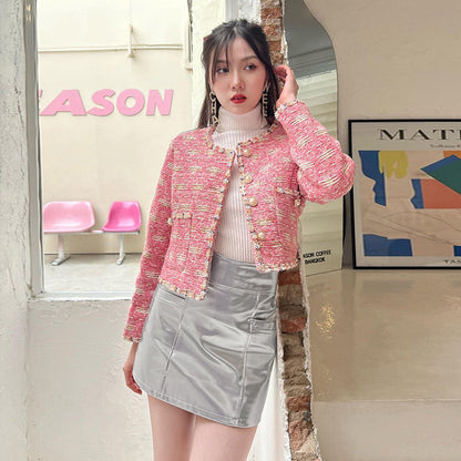 Minirock für Damen in Metallic-Design – figurbetonte Passform, elastischer Stoff, perfekt für Party und Alltag 2
