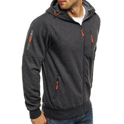 Herren-Zip-Up-Hoodie, weiches, stretchiges, Stoff-2