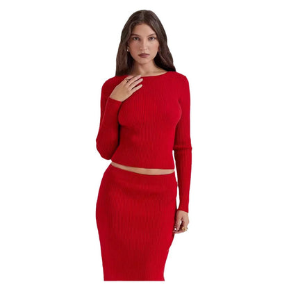 Damenkleid Schulterfrei Langärmlig Baumwollmischung Farbblockierung-6