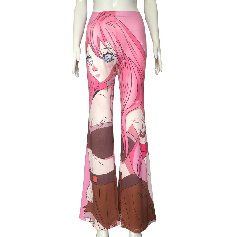 Damen-Leggings, mit einzigartigem Print, elastischer Stoff 1