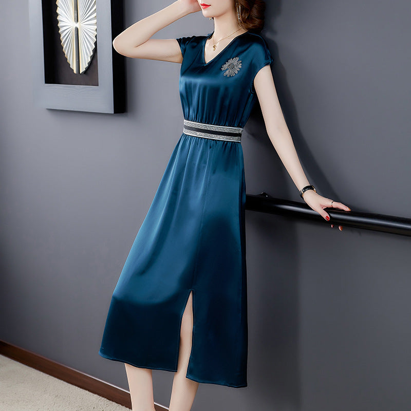 Damen-Slim-Fit-Midirock aus Polyester-3