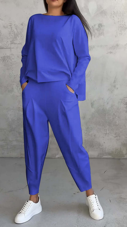 Damen-Haremshose im Urban-Stil mit langärmeligem Top, Polyester und Spandex, Taschen, lange Hose, S-5XL 6