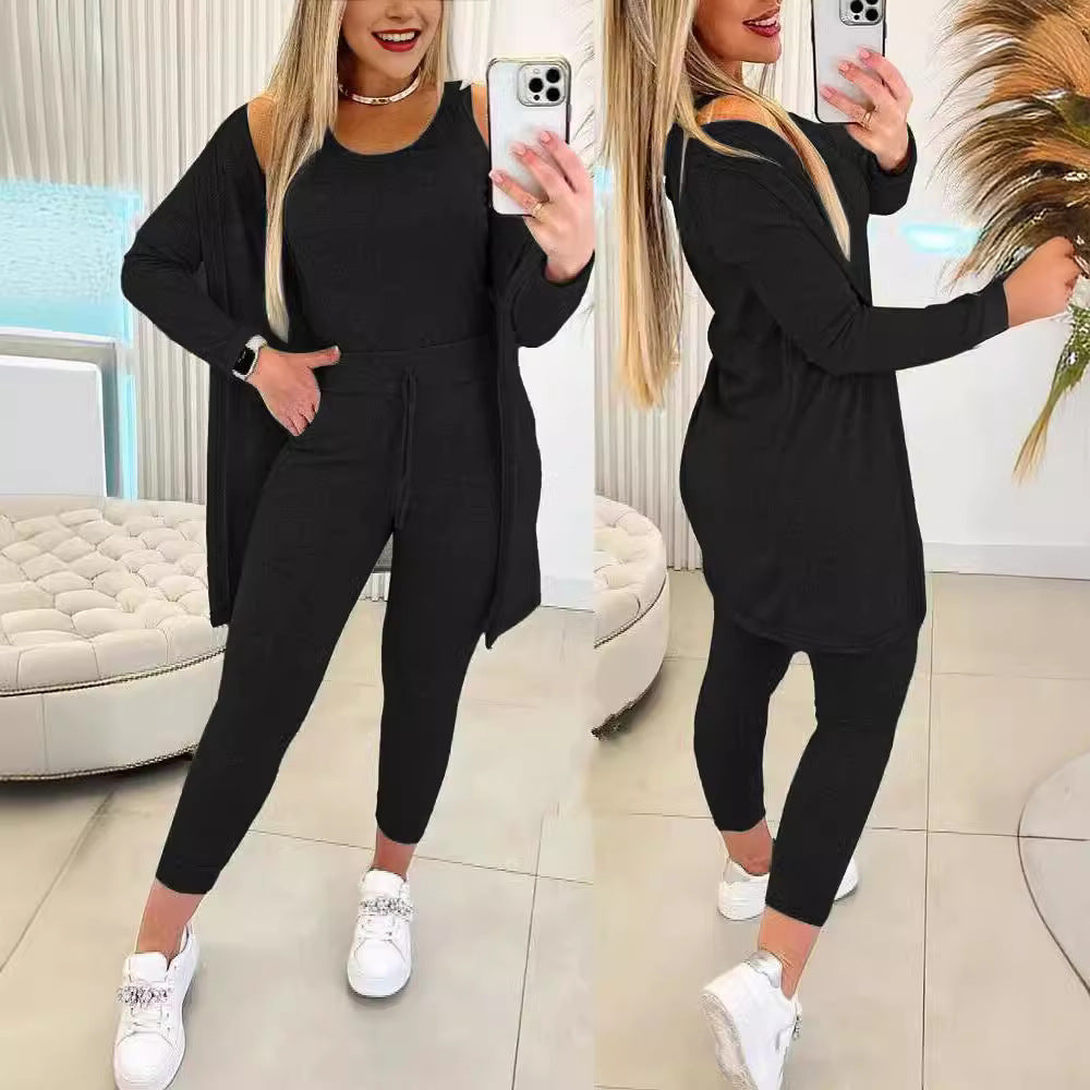 Damen Casual-Set Lange Ärmel Polyester-2