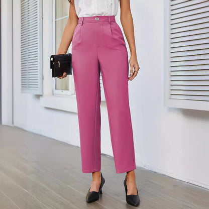 High-Waist-Hosen für Frauen aus hochwertigem Material – modernes Design mit eleganten Falten für Komfort und Stil 5