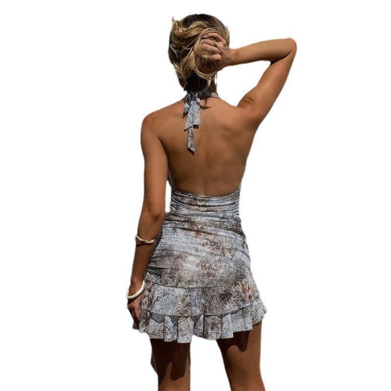 Damen-Wickelkleid, Volant, Rüsche, weicher Stoff-6