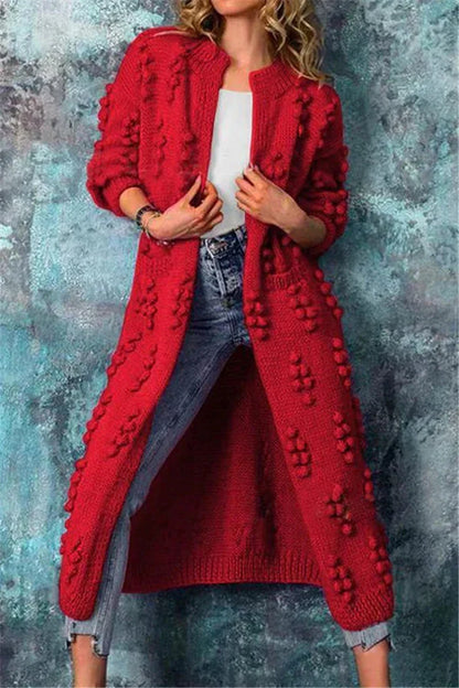 Variant image for Lange Strickjacke Damen Elegantes Wolle Vielseitig-1