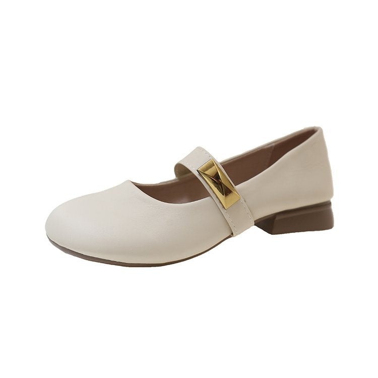 Variant image for Damen-Ballerinas, synthetisches Leder mit dekorativen Riemen-1