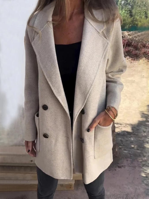 Damen-Mantel Verdicktes Polyester Elasthan für den Winter-1
