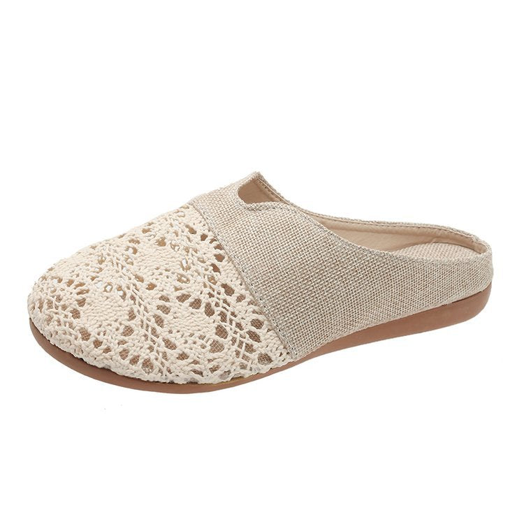 Damen-Clogs, einzigartiges Häkelmuster, bequemes Fußbett-6