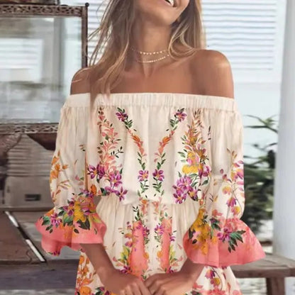 Damen-A-Linien-Kleid, einschulterig, Polyester mit 3D-Elementen-4