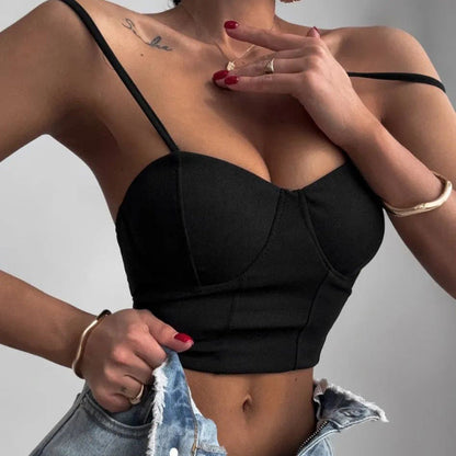 Damen-Bustier-Top aus Stretchstoff mit verstellbaren Trägern – modernes Design für Alltag und Fest 3