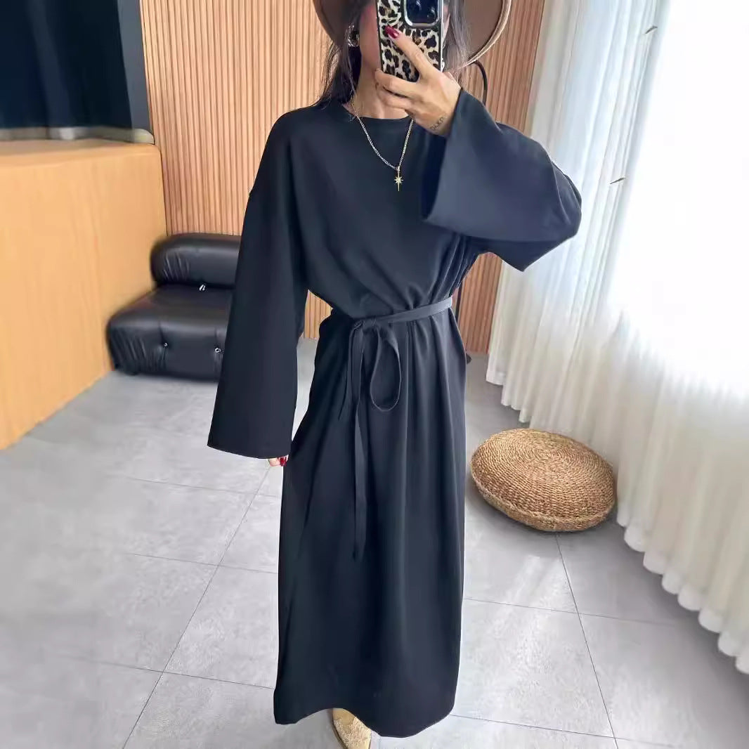 Damen-Maxikleid, Lockeres Drapiertes Polyester, für Fest-5