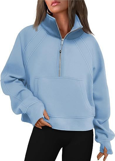 Variant image for Damen-Fleecepullover, kurz, Stehkragen, Slim Fit, Polyester-36