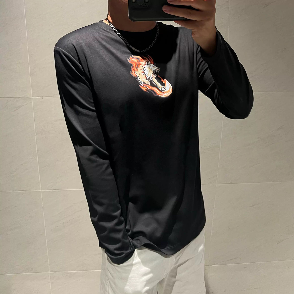 Damen-Langarm-T-Shirt Tiermuster aus 100% Baumwolle-2