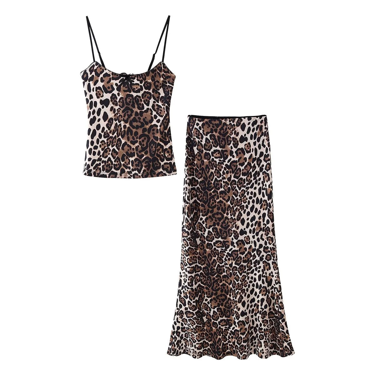 Damen-Halbrock, Set, ärmellos, Tierprint, Polyester-2