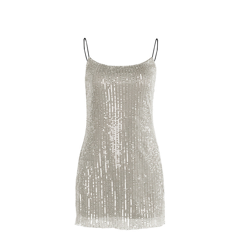 Damen-Kleid, glitzernde Pailletten, figurbetonter Schnitt, Polyester 6