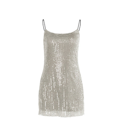Damen-Kleid, glitzernde Pailletten, figurbetonter Schnitt, Polyester 6