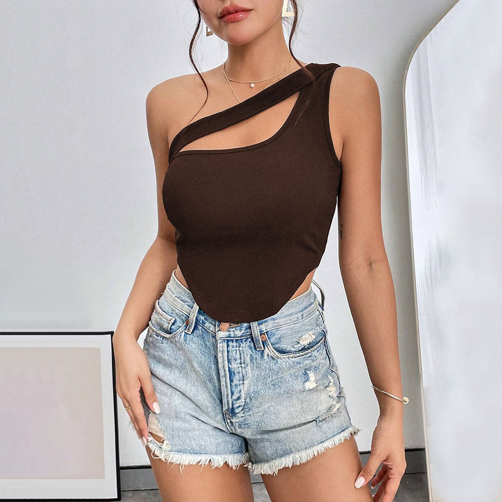Asymmetrische Damenbluse im Slim Fit – aus leichtem Polyester, modernes Design für Alltag und festliche Anlässe 4