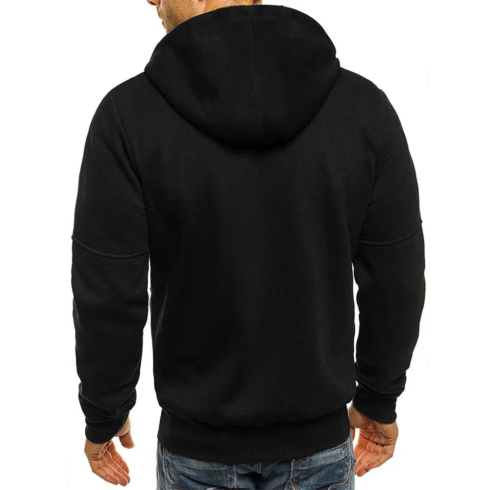 Herren-Zip-Up-Hoodie, weiches, stretchiges, Stoff-3