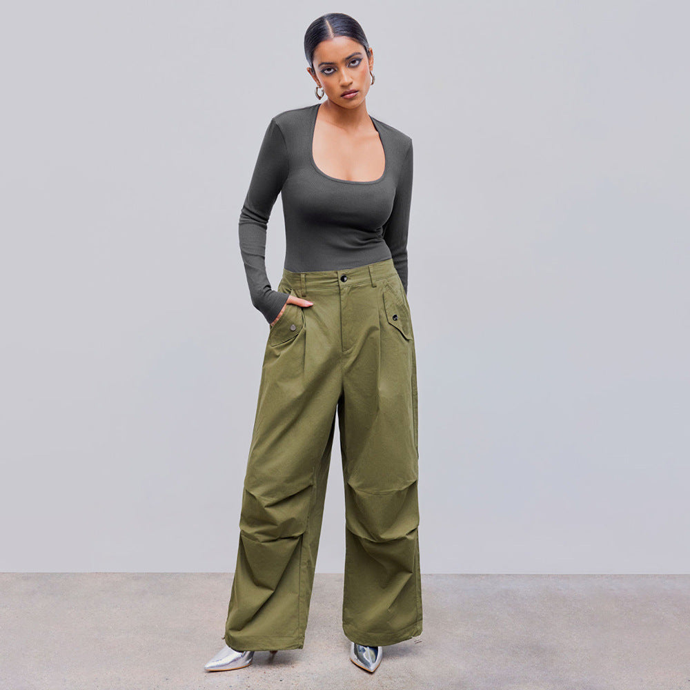 Damen-Partytop – hohe Taille, Slim Fit, minimalistisch, 100% Baumwolle-5