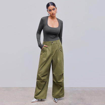 Damen-Partytop – hohe Taille, Slim Fit, minimalistisch, 100% Baumwolle-5