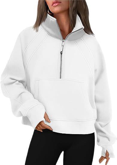 Damen-Fleecepullover, kurz, Stehkragen, Slim Fit, Polyester-5