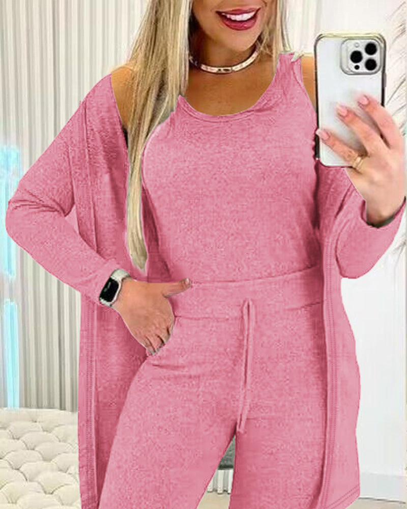 Damen Casual-Set Lange Ärmel Polyester-5