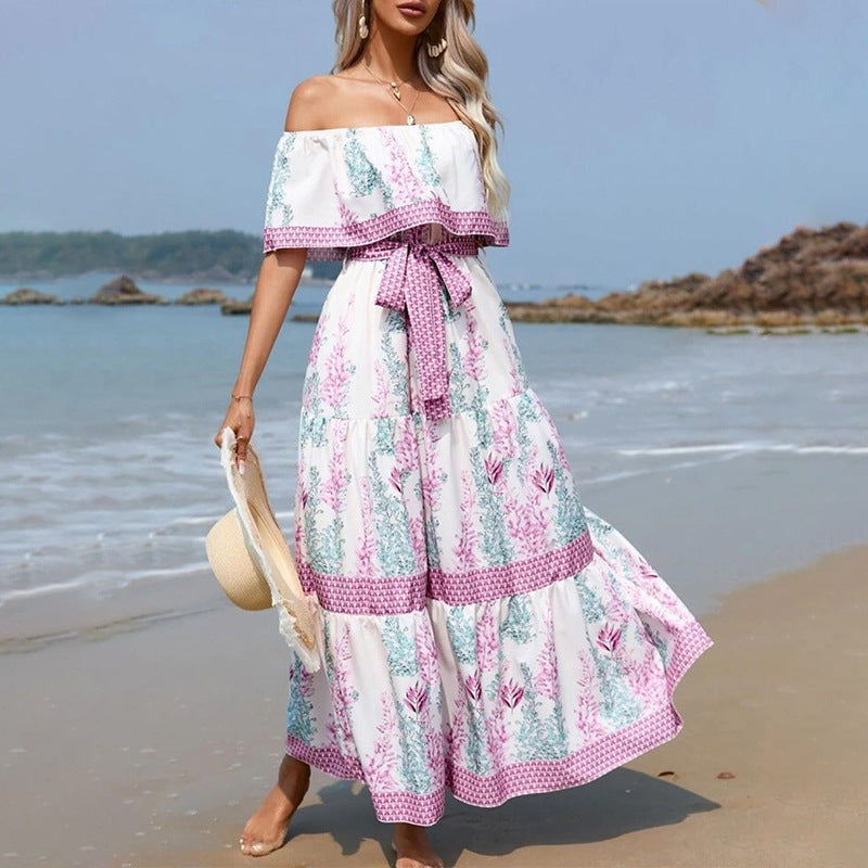 Variant image for Damen-Midikleid, eine Schulter, bedruckt, Polyester-13