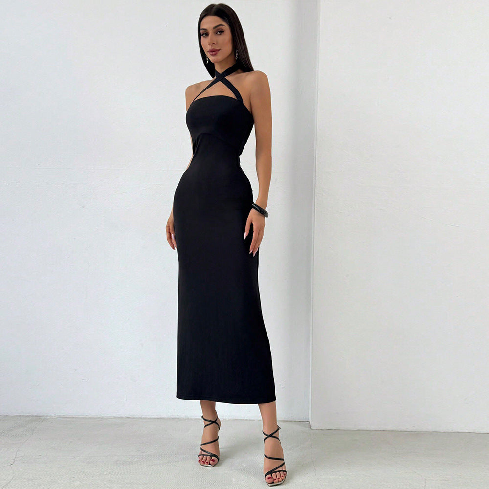 Damen Bodycon-Kleid, ärmellos, Polyester, perfekt für Fest und Alltag-5