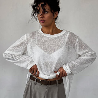 Damen-Hemd, lässiges Oversize-Design aus atmungsaktivem Stoff 2