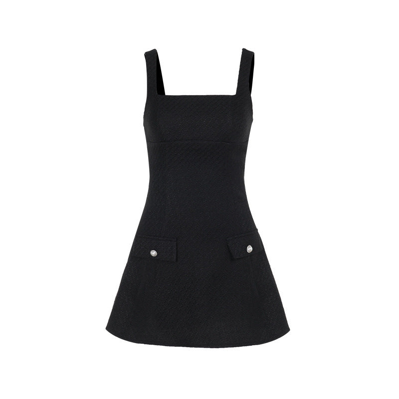 Damen-Minikleid, eckiger Ausschnitt mit Taschen, atmungsaktiver Stoff 6