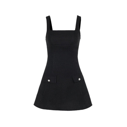 Damen-Minikleid, eckiger Ausschnitt mit Taschen, atmungsaktiver Stoff 6