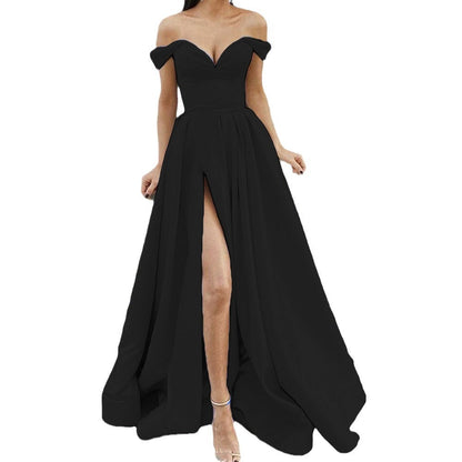 Schöne Damenkleider, A-Linie, V-Ausschnitt, Polyester, Midikleid-5
