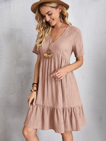 Variantenbild für Damen-Sommerkleid mit V-Ausschnitt, mittellang, Polyester-25