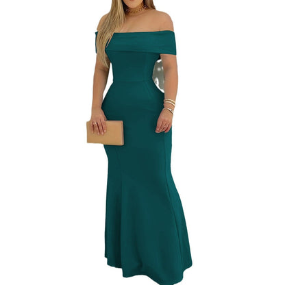 Damen Abendkleid Hohe Taille Mermaid Skirt Polyester-4