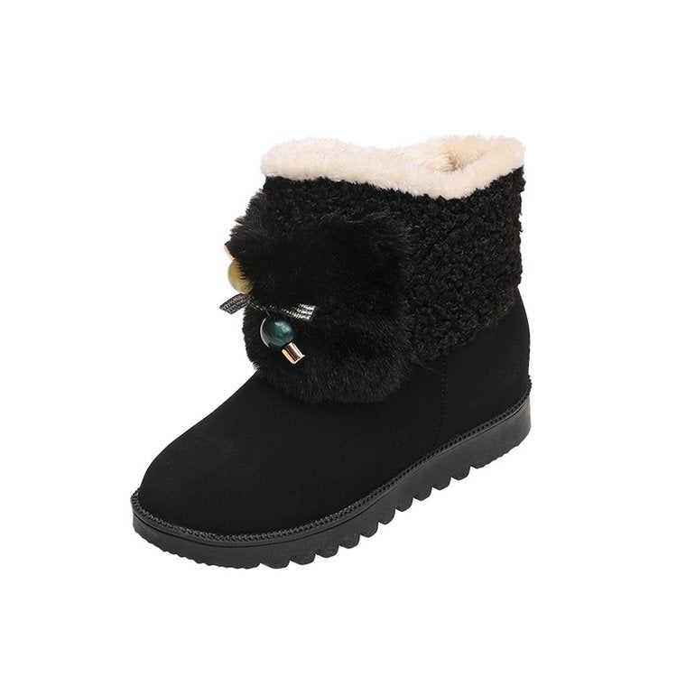 Gefütterte Damen-Winterstiefel mit dekorativem Pelzbesatz – wasserabweisend und mit Fleecefutter für kalte Tage 9