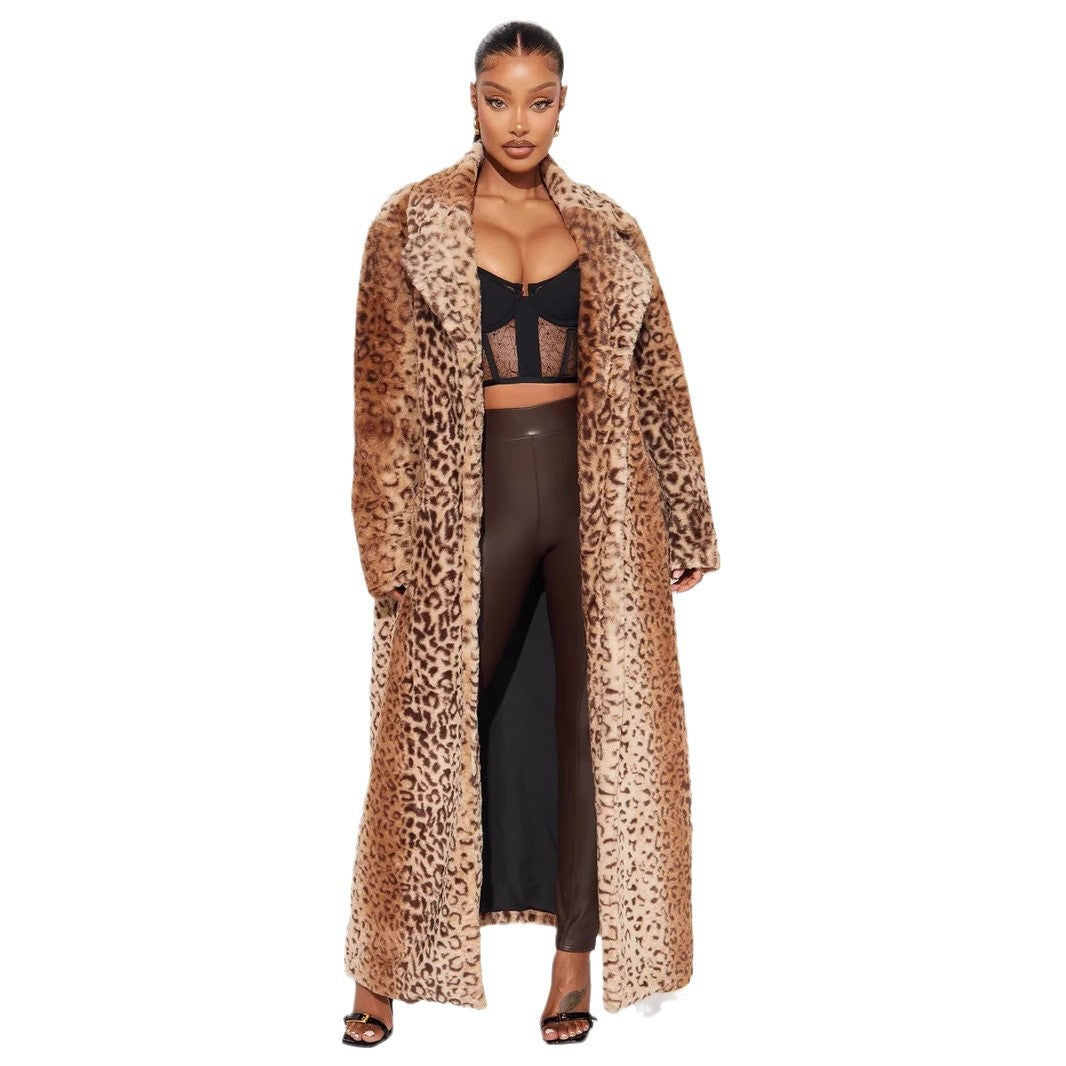 Damen-Mantel, Loose Fit, Kunstfell, Tiermuster 6